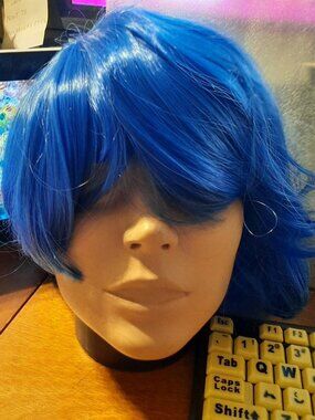 NEW BAG ! MapofBeauty 14 Inch Bob Wig Straight Blue